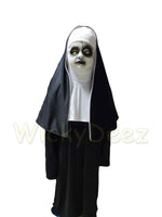 Rare Kids 2018 The Nun Full Costume Conjuring Valak Horror Mask & Veil Cosplay Halloween Outfit-Horror Theme-WickyDeez