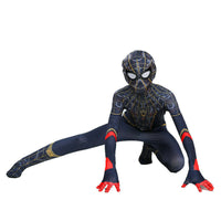 NEW Kids Spider-Man No Way Home Full Cosplay Costume With Mask | Zentai Red & Black Spiderman Jumpsuit Superhero Costume Set-WickyDeez-WickyDeez