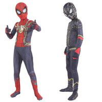 NEW Kids Spider-Man No Way Home Full Cosplay Costume With Mask | Zentai Red & Black Spiderman Jumpsuit Superhero Costume Set-WickyDeez-WickyDeez