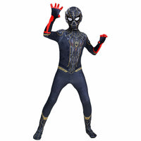 NEW Kids Spider-Man No Way Home Full Cosplay Costume With Mask | Zentai Red & Black Spiderman Jumpsuit Superhero Costume Set-WickyDeez-WickyDeez