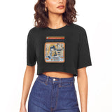 NEW Let's Find a Cure For Stupid People Women's Cropped Tee Shirt Top - WickyDeez