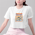 NEW Let's Find a Cure For Stupid People Women's Cropped Tee Shirt Top - WickyDeez