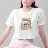 NEW Let's Find a Cure For Stupid People Women's Cropped Tee Shirt Top - WickyDeez