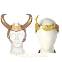 Loki & Sylvie Lady Loki Helmet Horns Mask | Cosplay Costume Accessories Superhero Head Wear - WickyDeez