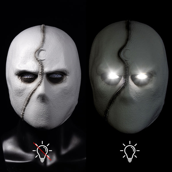 NEW Moon Knight Cosplay Mask (With & Without LED) TV Series Costume Prop Mask-WickyDeez-WickyDeez