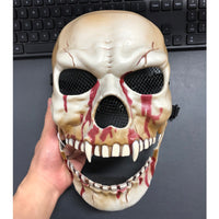 Skeleton Moveable Mouth Skull Mask Halloween Horror Haunted House Cosplay Costume Party Mask-WickyDeez | Ben-WickyDeez