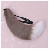 Anime Furry Fox Ear Headband with Tail | Lolita Costume Cosplay Cat Ears Hairpin Tail Prop