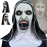 2023 The Nun Mask With Headscarf | Halloween Valak Cosplay Costume Mask Prop