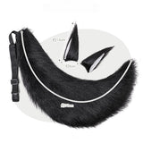 Anime Furry Fox Ear Headband with Tail | Lolita Costume Cosplay Cat Ears Hairpin Tail Prop