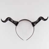 Black Queen Sheep Demon Witch Horn Headwear Cosplay Costume Hairband