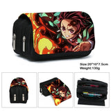 Anime Demon Slayer Pencil Case | Kimetsu No Yaiba Tanjirou Giyuu Cosplay Zipper Student Stationery Wallet School Season Gift-WickyDeez | Ben-WickyDeez