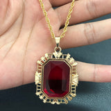 The Sandman Ruby Neckalce King of Dreams Morpheus | Cosplay Costume Red Stone Pendant Prop-WickyDeez | Ben-WickyDeez