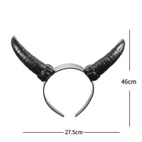 Black Queen Sheep Demon Witch Horn Headwear Cosplay Costume Hairband