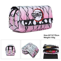 Anime Demon Slayer Pencil Case | Kimetsu No Yaiba Tanjirou Giyuu Cosplay Zipper Student Stationery Wallet School Season Gift-WickyDeez | Ben-WickyDeez