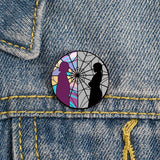 Wednesday Addams & Enid Sinclair Rainbow Nevermore Badge Pins