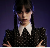 2022 Wednesday Addams Cosplay Costume Dress Optional Hair Wig Props