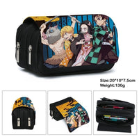 Anime Demon Slayer Pencil Case | Kimetsu No Yaiba Tanjirou Giyuu Cosplay Zipper Student Stationery Wallet School Season Gift-WickyDeez | Ben-WickyDeez