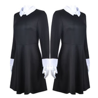 2022 Wednesday Addams Cosplay Costume Dress Optional Hair Wig Props