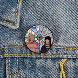 Wednesday Addams & Enid Sinclair Rainbow Nevermore Badge Pins