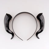 Black Queen Sheep Demon Witch Horn Headwear Cosplay Costume Hairband