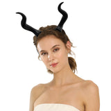 Black Queen Sheep Demon Witch Horn Headwear Cosplay Costume Hairband