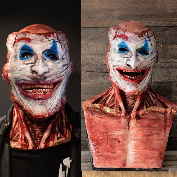 Horrific Scary Bloody Skull Clown Joker Mask | Double Layer Skeleton Demon Killer Cosplay Halloween Horror Mask-WickyDeez | Ben-WickyDeez