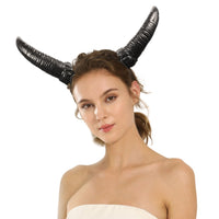 Black Queen Sheep Demon Witch Horn Headwear Cosplay Costume Hairband