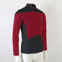 Star Trek TNG Cosplay Costume Red Shirt Starfleet Operations Uniforms + Badge Set - WickyDeez