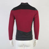 Star Trek TNG Cosplay Costume Red Shirt Starfleet Operations Uniforms + Badge Set - WickyDeez