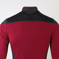 Star Trek TNG Cosplay Costume Red Shirt Starfleet Operations Uniforms + Badge Set - WickyDeez