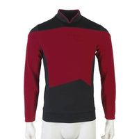 Star Trek TNG Cosplay Costume Red Shirt Starfleet Operations Uniforms + Badge Set - WickyDeez