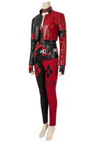 NEW Suicide 2 Harley Quinn Full Costume | Red & Black Jester Punk Cosplay Outfit Set Options - WickyDeez