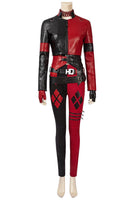 NEW Suicide 2 Harley Quinn Full Costume | Red & Black Jester Punk Cosplay Outfit Set Options - WickyDeez