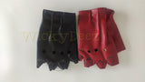 Inspired Suicide 2 Harley Quinn Gloves | Red And Black Cosplay Costume Half Fingered Glove - WickyDeez