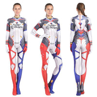 Suicide Squad Harley Quinn D.VA Skin Cosplay Costumes Lycra Spandex Bodysuit (Adult & Kids Sizes) - WickyDeez