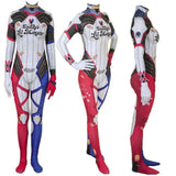 Suicide Squad Harley Quinn D.VA Skin Cosplay Costumes Lycra Spandex Bodysuit (Adult & Kids Sizes) - WickyDeez