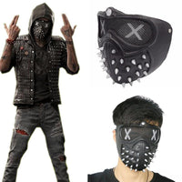 Watch Dogs 2 Deadsec Aiden Pearce Wrenc Cosplay Mask Half Face Mouth-Muffle Prop-Computer Game Cosplay-WickyDeez