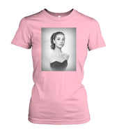 Audrey Hepburn Classic Style Womens Crew Tee-Women's Tops-WickyDeez