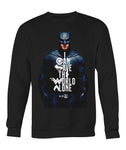 Batman I CAN SAVE THE WORLD ALONE Crew Neck Long Sleeve Sweatshirt-DC Comics Cosplay-WickyDeez