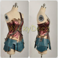 Custom Size Wonder Woman Justice League Complete Cosplay Costume + Boots & Lasso-DC Comics Cosplay-WickyDeez