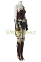 Custom Size Wonder Woman Justice League Cosplay Costume with Boots & Lasso-DC Comics Cosplay-WickyDeez