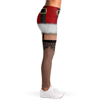 3D Naughty Santa Leggings All Over Print Extra Soft and Stretch-Leggings-WickyDeez