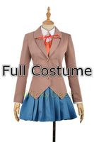 Doki Doki Literature Club Sayori Yuri Natsuki Monika Cosplay Costume Vest + Wig + Shoes-Anime Cosplay-WickyDeez