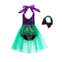 Kids Girls Mermaid Dress Costume | Children's Cosplay Costume Halloween Carnival Party Dresses - WickyDeez