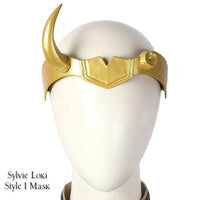 Loki & Sylvie Lady Loki Helmet Horns Mask | Cosplay Costume Accessories Superhero Head Wear - WickyDeez