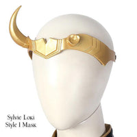 Loki & Sylvie Lady Loki Helmet Horns Mask | Cosplay Costume Accessories Superhero Head Wear - WickyDeez