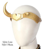 Loki & Sylvie Lady Loki Helmet Horns Mask | Cosplay Costume Accessories Superhero Head Wear - WickyDeez