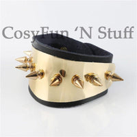 Inspired Harley Quinn Suicide Squad Spike Wrist Bracelet Cuff Cosplay Black Gold-DC Comics Cosplay-WickyDeez