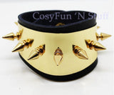 Inspired Harley Quinn Suicide Squad Spike Wrist Bracelet Cuff Cosplay Black Gold-DC Comics Cosplay-WickyDeez