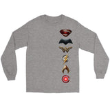 Justice League 2017 Gildan Long Sleeve Cotton Tee (Side Symbol Logo Edition)-DC Comics Cosplay-WickyDeez